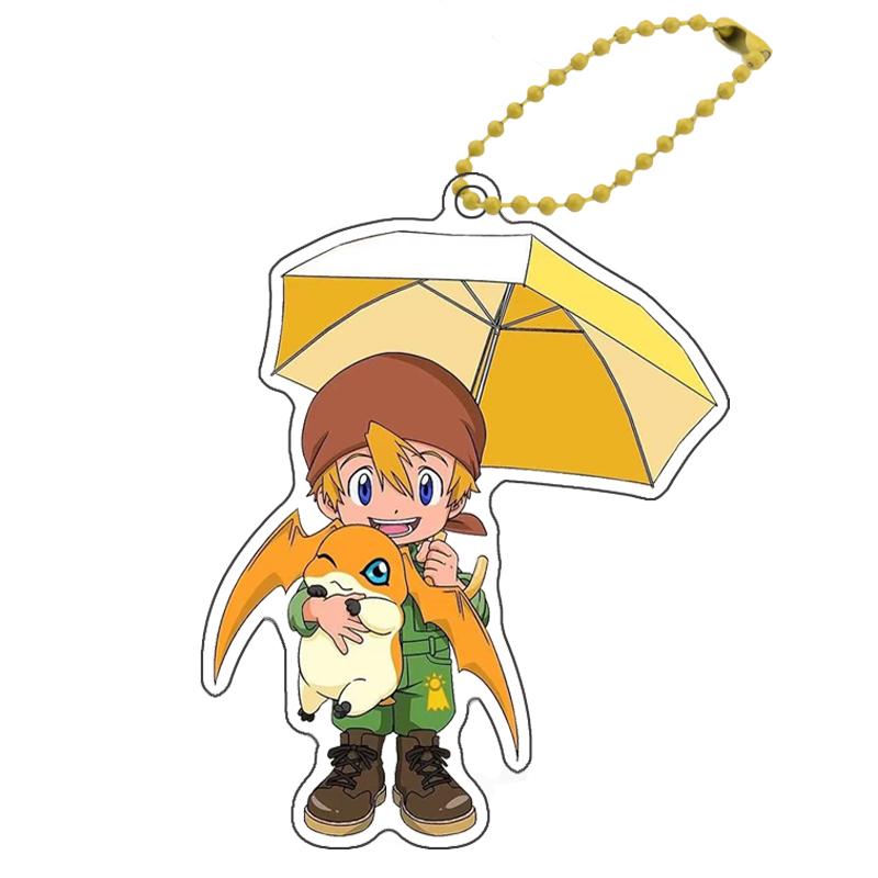 

Digimon Adventure Agumon Keychains Yagami Taichi Ishida Gabumon Diy Acrylic Action Toy Figures Anime Game Collection Pendant 5cm