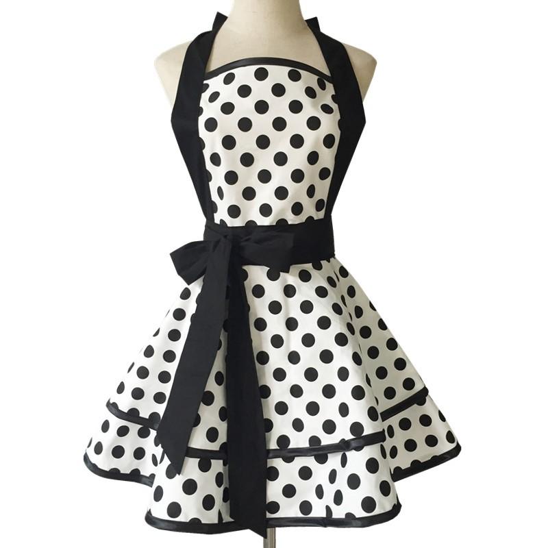 Apron Daily Black and White Stripes Simple Cotton Apron Kitchen Baking Art Painting Floral Work Wrap