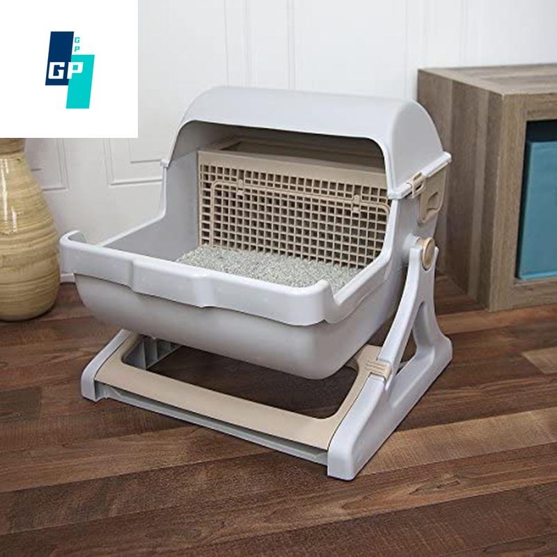 

Полуавтоматическая легкая чистка для кошек, открытая большая раковина для кошачьего туалета, брызгозащищенный кошачий туалет, средства для чистки домашних животных