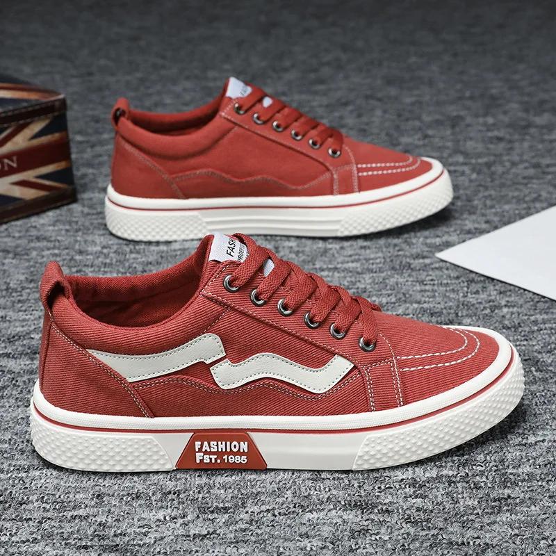 Men's Canvas Shoes Outdoor Casual Sneakers Fashion Board Shoes for Men Non-slip Platform Vulcanized Shoes 