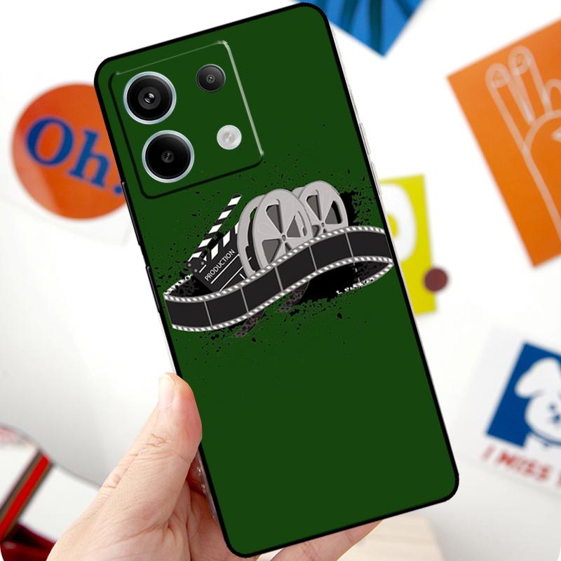 Film Movie Maker Clapperboard Take Funda For Xiaomi Redmi Note 13 Pro 10 11 12 14 Pro 11S 12S Case For Redmi 15 12C 13C 14C 10C