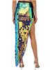 Womens Sparkly Sequin Hip Skirt Belly Dance Costume Lace Up Mermaid Scarf Wrap Halloween Festival Wear