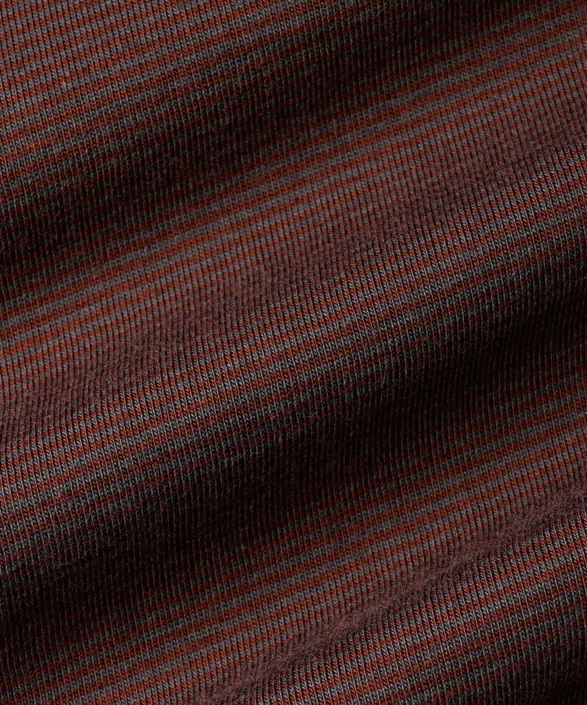 JEMUT Proper Striped Short Sleeve T-Shirt Vintage Brown Oyst2637