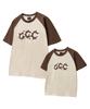 Geuleigaijeukeulleob 2-Type Raglan Color Block Ggc Logo T-Shirt Brown