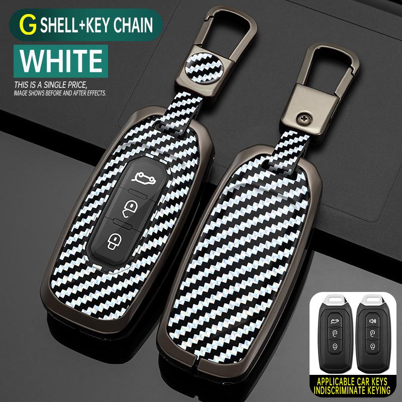 Zinc Alloy Car Smart Key Case Cover Shell Keyless Protector Holder Fob for Ford Territory EV Keychain Remote Accessories