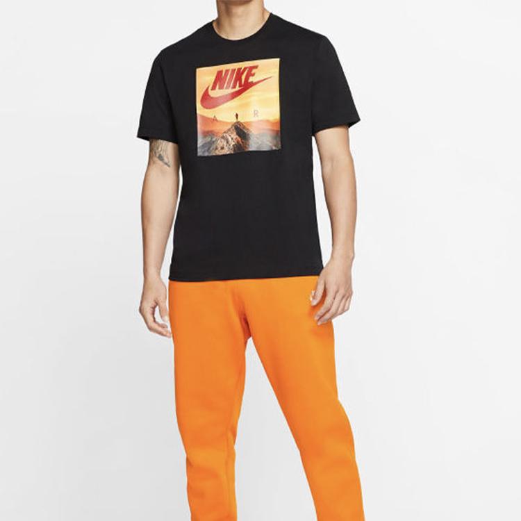 Nike Pánské tričko s krátkým rukávem s fotopotiskem Černé CK4281-010