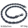 Spot Multi-Size Stainless Steel Twisted Rope Chain Necklace for Couples - Unisex Titanium Steel Design