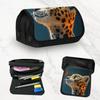 Cartoon Style Leopard Butterfly Yellow Black - Pencil Case, Large Storage Pencil Case, High Capacity Bag Pouch Organizer, Large Storage Organizer for 