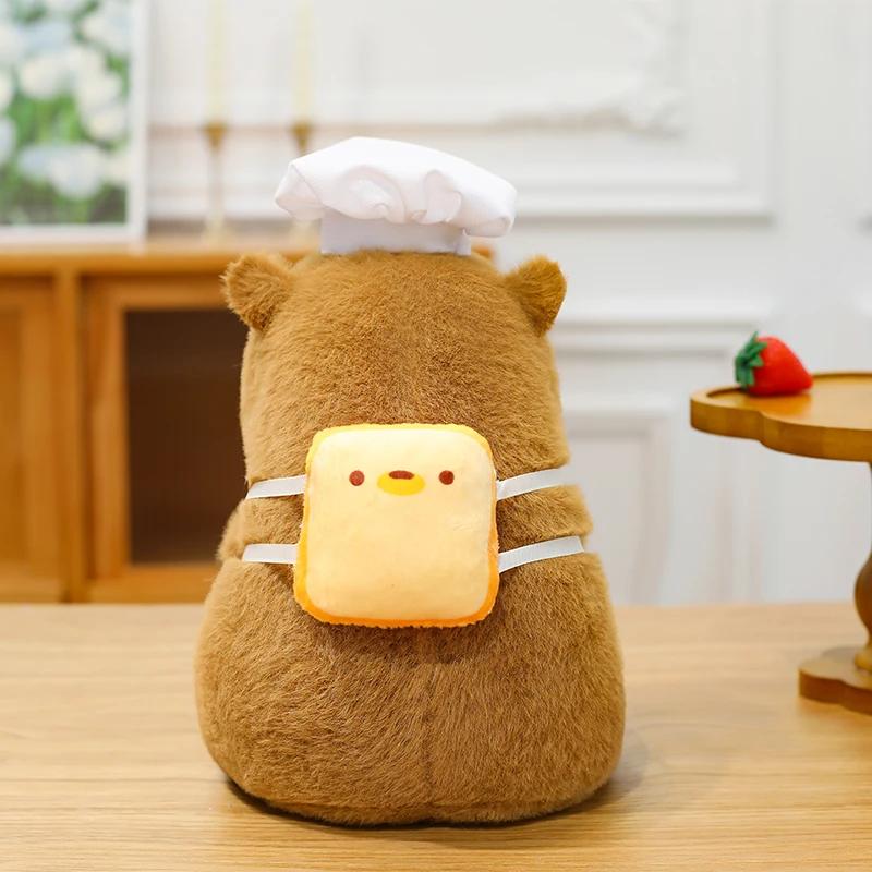 25cm Capybara Plush Simulation Capibara Anime Fluffty Toy Plant Stuffed Doll Holidays Props Decorative Throw Pillow for Kids