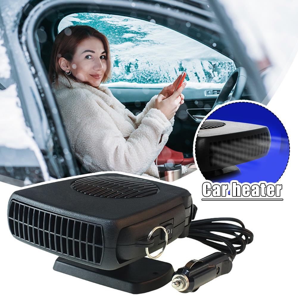 2IN1Car Heater&Cooling Fan 12V 120W/24V 200W Portable Electric Windshield Defroster Defogger Demister,Anti-Fog Heating Dryer