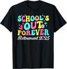 Groovy School's Out Forever Retirement 2025 Retired Teacher T-Shirt