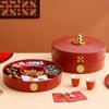 Fruit Plate Household Coffee Table Living Room Fruit Plate Candy Box Dried Fruit Box Chinese New Year Snacks Plate Festive Housewarming Storage Box