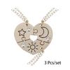 3/4 Pcs/Set Best Friends Pendant Necklace for Women Avocado Lover Broken Heart Clavicle Chain BFF Best Friends Jewelry Gifts