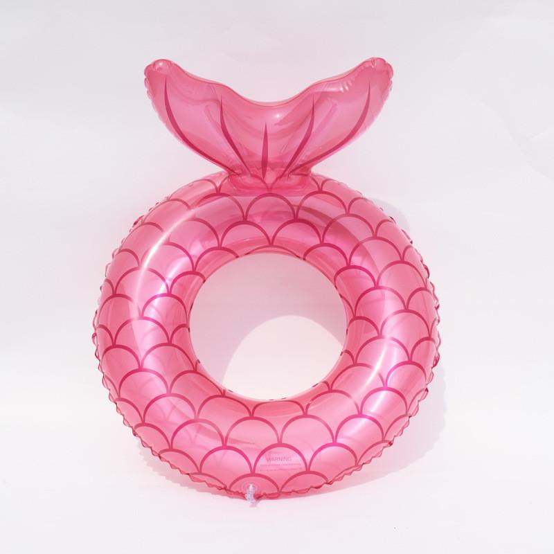 Mermaid Tail Swim Ring Thickened Children's Lifebuoy Adult Water Toy Backrest Mermaid Swim Ring Pvc 0.25 Thickness