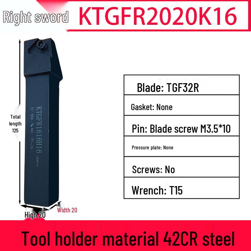 CNC Clamp-Type Vertical Mount Retaining Ring Groove Tool Holder with Kyocera Turning Inserts