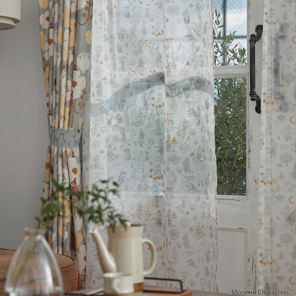 Suminoe MOOMIN Funtime Voile Curtain Sheer 1 piece 100 x 198cm GR 342-74308