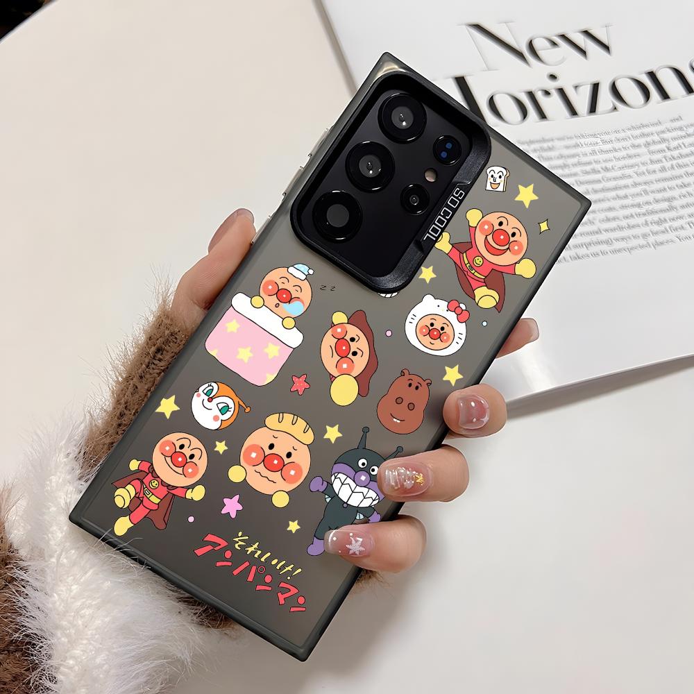 

Anime A-Anpanmans Cute Phone Case For Samsung Galaxy S25 Edge S24 S23 S22 S21 S20 Ultra Funda Silicone Silver Cover Galaxy S21plus 5G