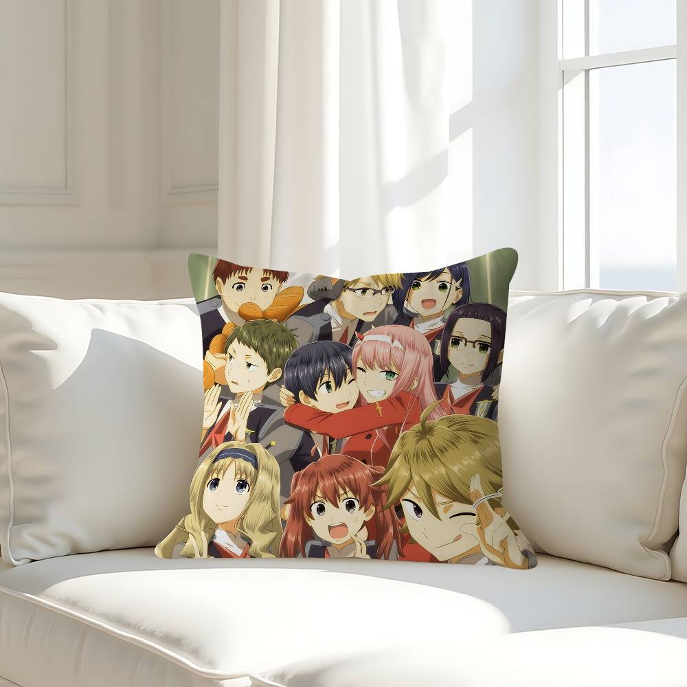 D-DARLING In The F-FRANXX Pillow Case Removable Washable Cushion Cover – All-Season Soft Linen