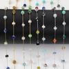 1Meter Crystal Stone Beads Chains Stainless Steel PVD Plated Beaded Chain for DIY Jewelry Making Components Bracelets Necklaces