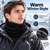 Men Winter Neck Warmer Thick Fleece Lined Thermal Neck Gaiter Soft Stretch Scarf for Skiing Cycling Hiking Cold Weather