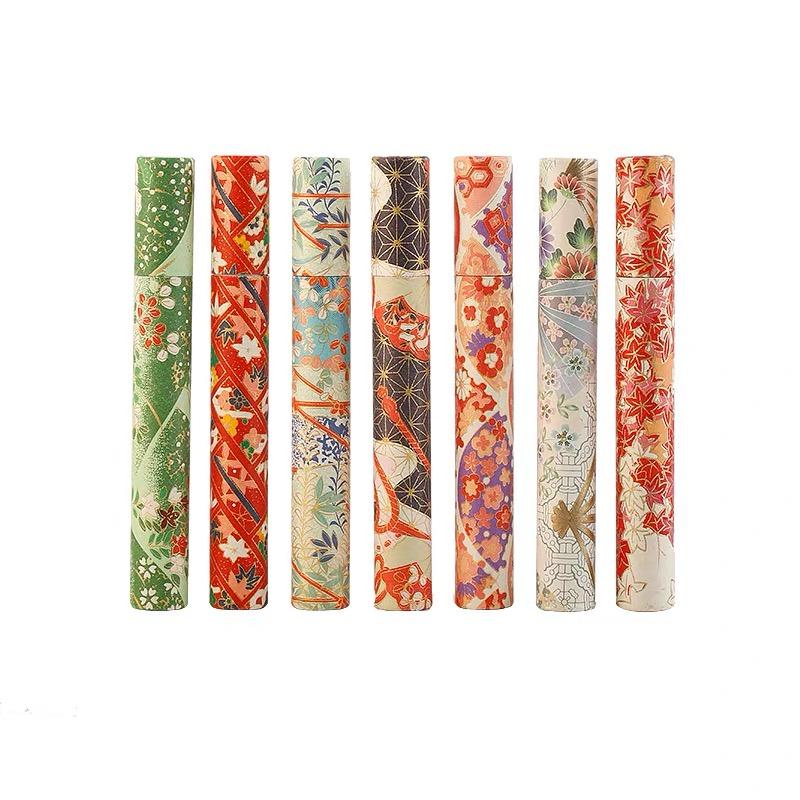 100pcs 5g Japanese Incense Stick Tube Pure Hand Paper Joss Stick Box Household Indoor Fragrant Storage