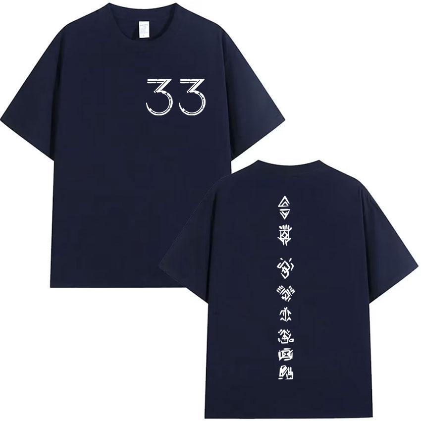 Clair Obscur Expedition 33 T Shirt Men Women Vintage Fashion Cotton Short Sleeve Tshirts Hot Game Fans Gamer Clothing Tshirt