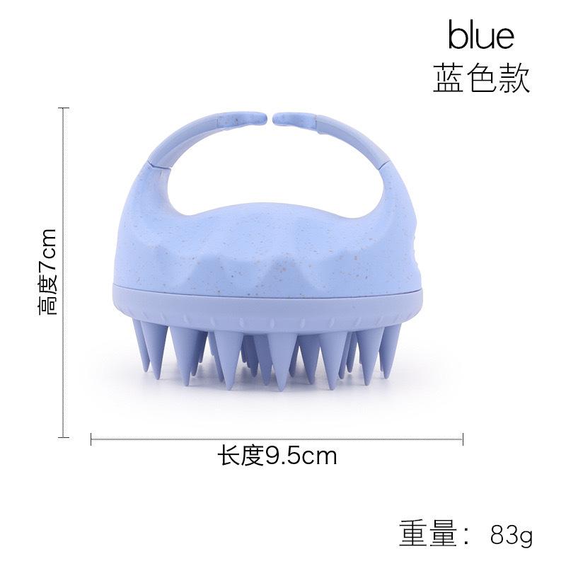

Shampoo Head Scalp Massage Brush Silicone Soft Skin Friendly Hair Washing Massager Comb SPA Massage Brush Beauty Hair Tool синий