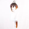 Anime Genshin Impact Zhongli Cosplay Long Ponytail Brown Orange Wig Anime Heat Resistant Hair Synthetic Cosplay Wig