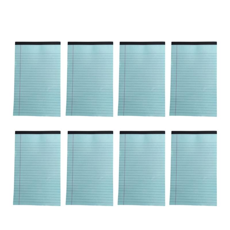 8 Pcs A4 Writing Paper Note Pads Scratch Pads Memos Pad Tearable Legal Pad Lined Paper Pads for Home Office School