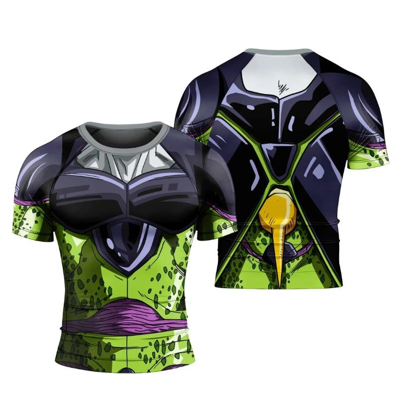 2026 Summer Dragon Ball Retro Fitness T-shirt Men's Oversized 3D Printed Short-sleeved Family Unisex Children's Sports Shirt