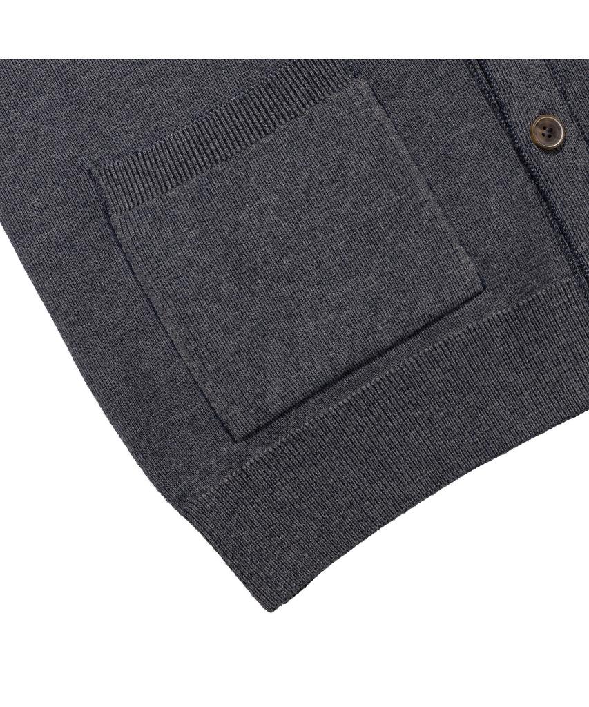 Prodeshirt Vintage Two-Tone V-Neck Cardigan (Gray)