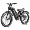 Romeo PRO Black/Green 1200W Motor Power 48V60AH Battery 26 * 4.0-inch Tire Ximano 7-speed Thumb Accelerator with Turn Signal Electric Bicycle