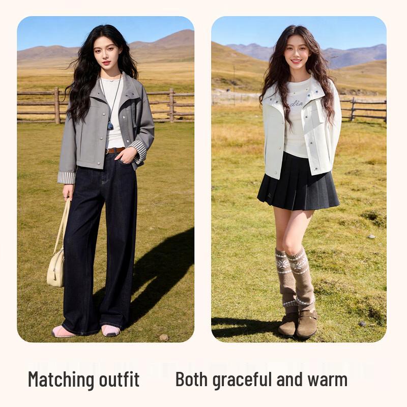 Baleno Women's Stand-Up Collar Short Jacket