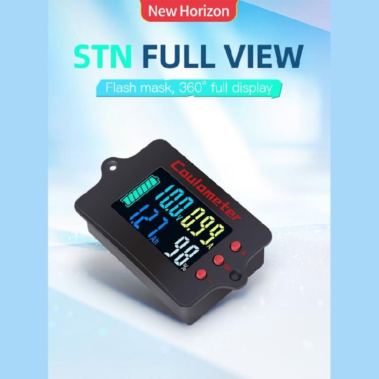 Accurate 8-120V Battery Tester Coulomb Meter Lithium Battery Counter with Splitter Sampler Low Power Consumption