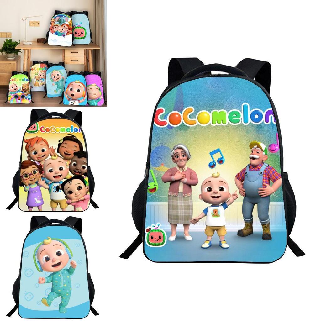 Cocomelon Backpack Children School Bags Durable Cartoon Lankybox Schoolbag For Kids