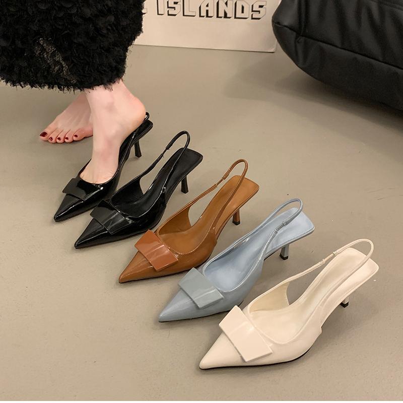 Summer High Heel Women Sandals Fashion Pointed Toe Singbacks Shoes Style Banquet Party Sandalias Shoes
