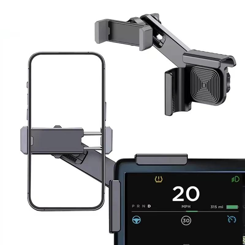Auto Handyhalter Universal Auto-Bildschirm für BYD Tesla Model 3/Y/S/X Ausziehbare Handyhalterung 360 Drehbar GPS-Halterung