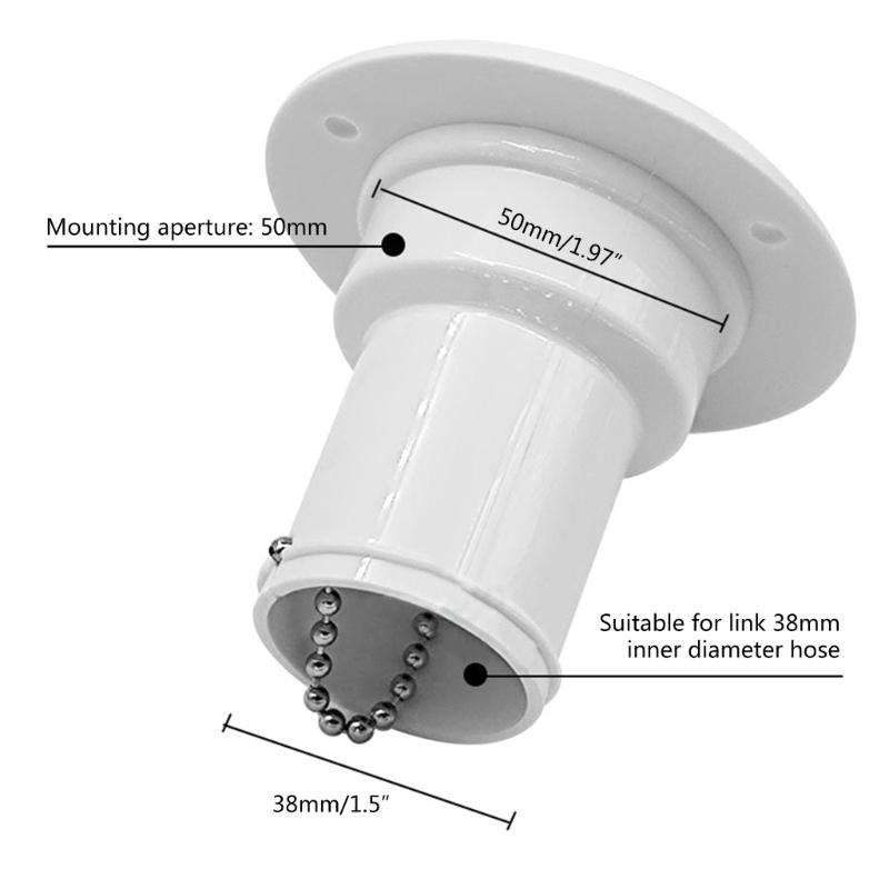 Essential RVs Yacht Accessory Water Inlet Fuels Deck Filler with Metal Chain