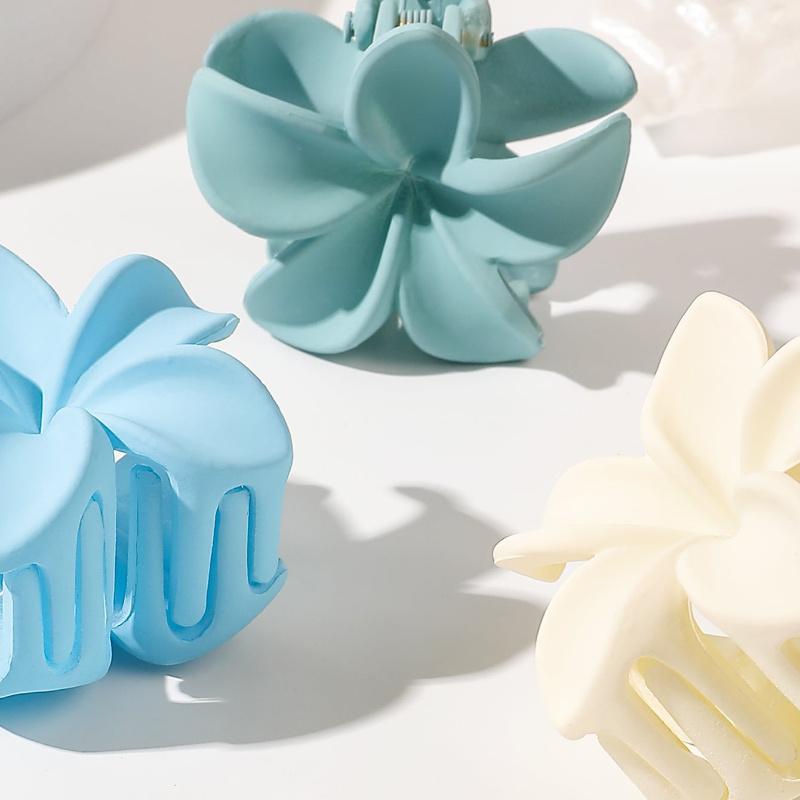 Colorful Marble Printed Candy Color Flower Hair Claws, Bohemian Beach Hair Accessories Claw Clips Hair Clips Hair Jaw