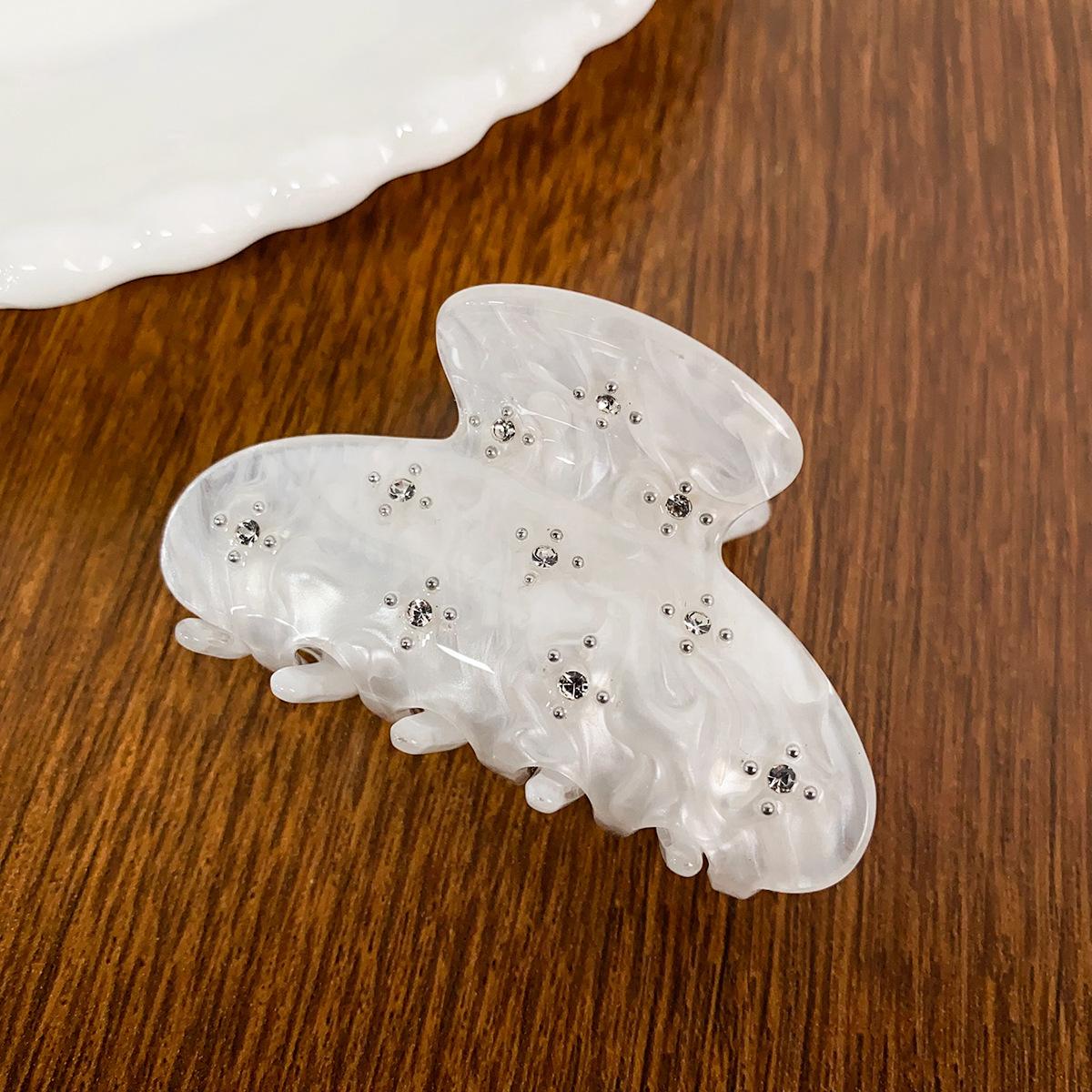 

High-End Elegant Light Luxury Diamond Flower Simple Dot Diamond Hair Clip For Women