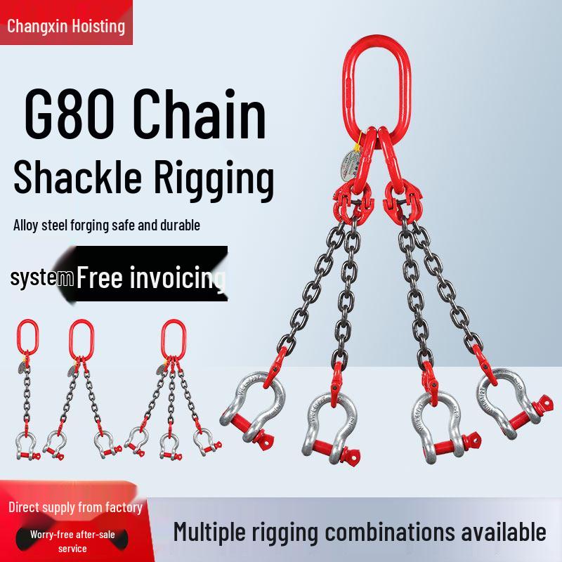 U-Shaped Bow Shackle Lifting Chain Hook with Iron Link