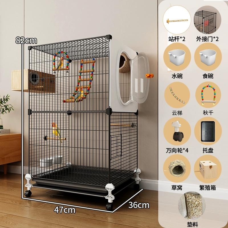 Large Bird Cage for Parrots New Design Luxury Villa for Budgies Cockatiels Lovebirds Spacious Premium Aviary with Modern Feature