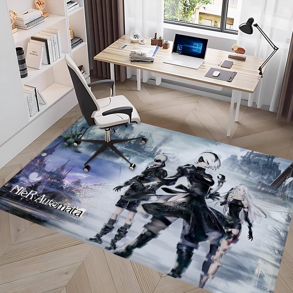 Hra NieR Automata Podložka na podlahu Obdélníková Protiskluzová Domácí Měkká Koupelnová rohožka Přední dveře Vnitřní Venkovní Rohožka Vítejte Rohožka ke dveřím