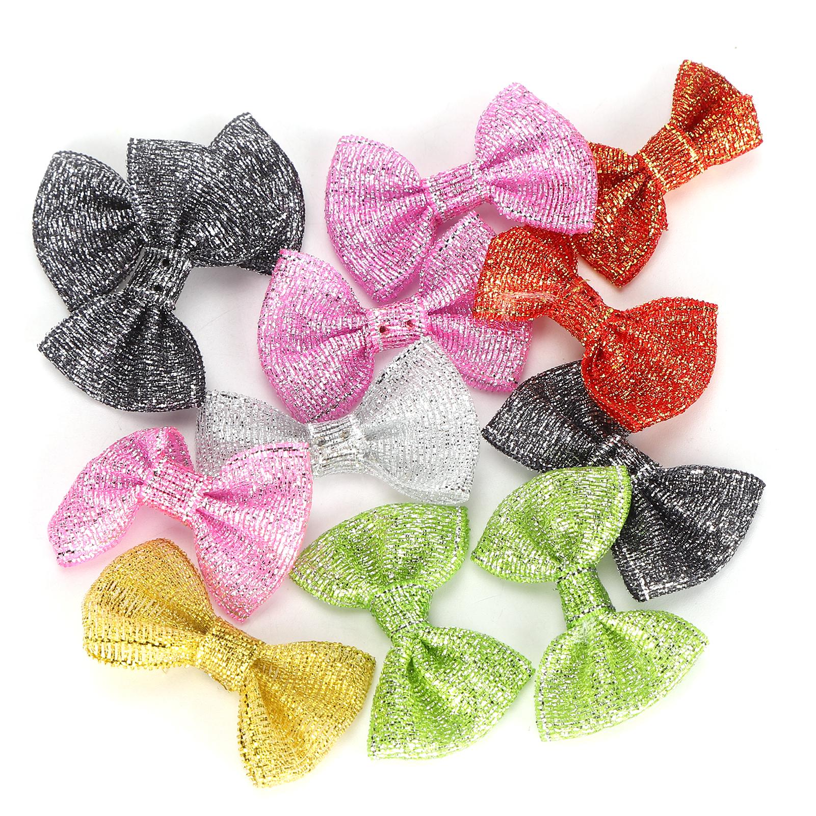 

120Pcs Bow Hair Accessories 7 Colors Cute Butterfly Crocodile Ponytail Holder for Girls