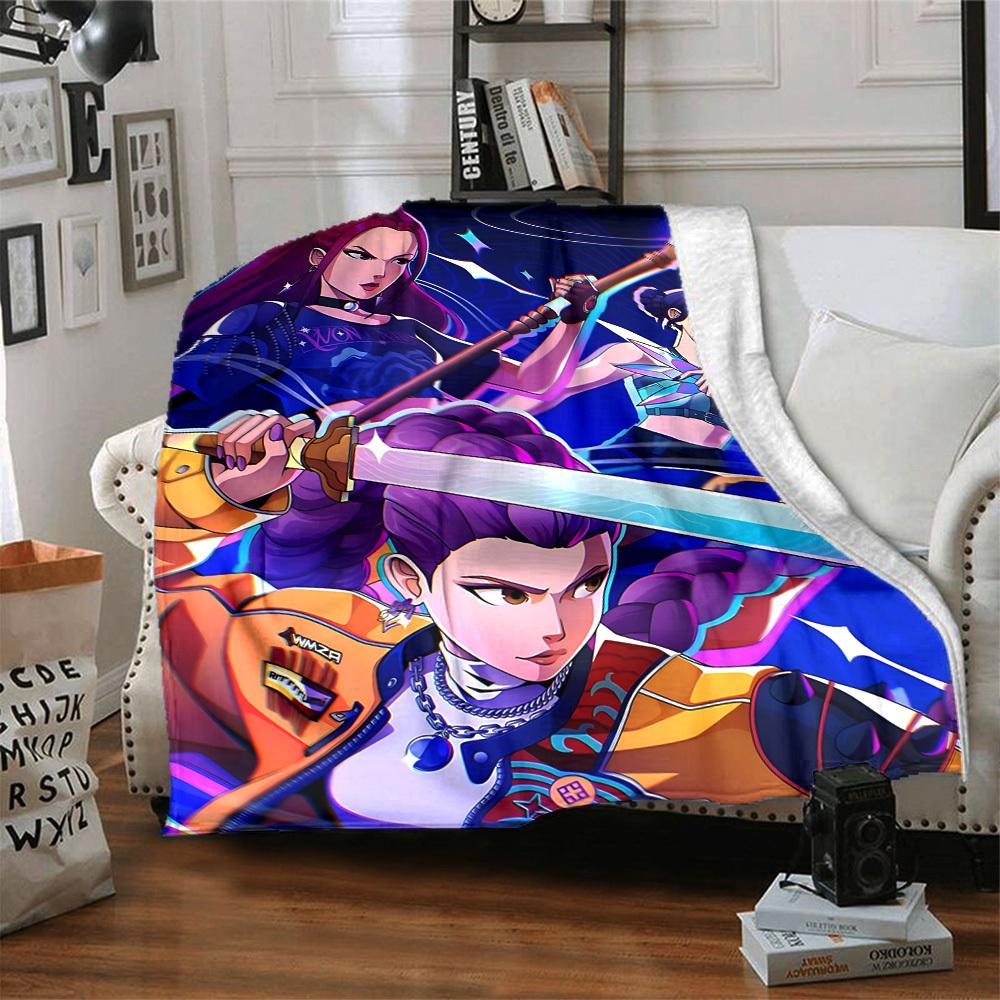 1pc Huntrix, K pop Blanket Soft All Season Throw with Vibrant Design, Perfect for Home, Travel, and Gifts, Ideal for Naps and Camping