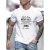 Trendy German Slogan Pattern Print Men's T-Shirt Graphic Tee Men's Summer Clothes Cotton Men's Outfits Oversized Casual Tshirts