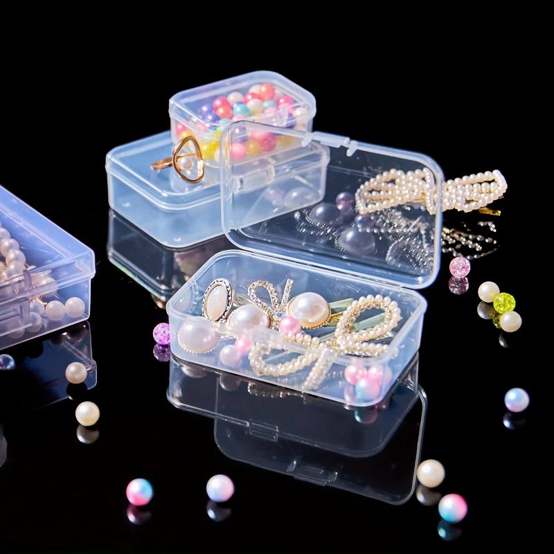 24 Pcs Clear Plastic Storage Box Set Multi-Purpose Organizer for Buttons Jewelry Beads Seeds Craft Projects