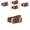 Unique Design Retro Carved Flower Pattern Waist Belt With Needle Buckle