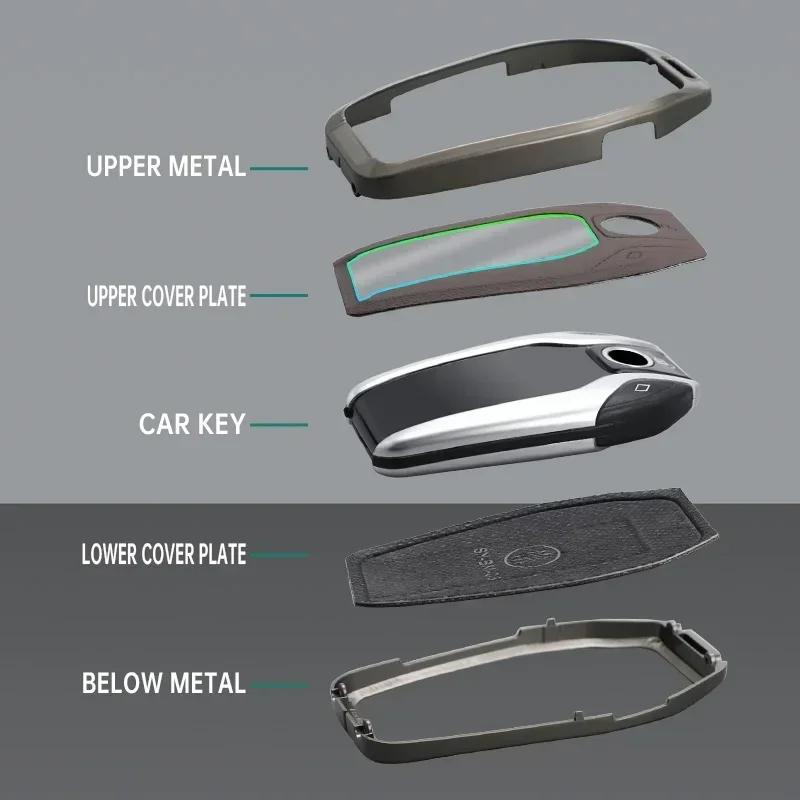 Interior Mouldings Fashion alloy Car Key Cover Case Shell For BMW X1X3 X5 X6 X7 1 3 5 6 Series G20 G30 G11 F15 F16 G01 G02 F48 K