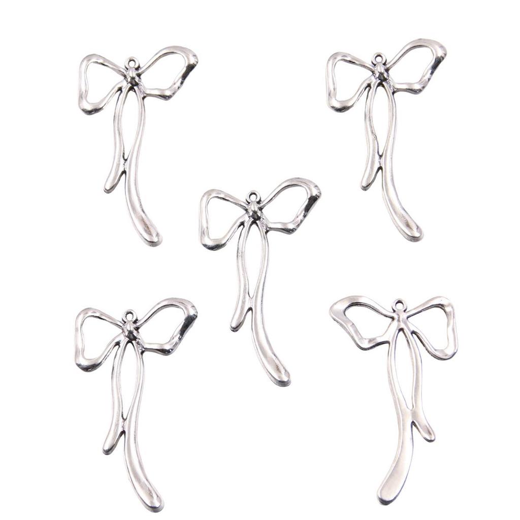 23 Styles Bowknot DIY Alloy Hollow Pendant Charm for Handmade Necklace & Bracelet
